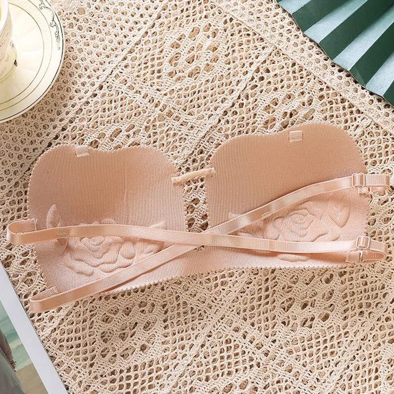 1 Pc Light Padded Cute Strapless With Free Invisible Straps Strapless bra 3D20024  (suitable for small cup size)