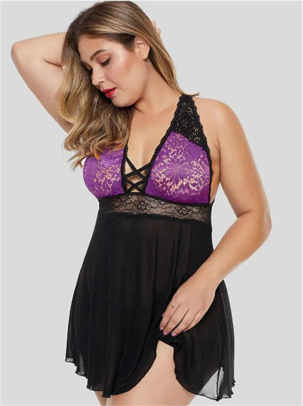 6XL -5XL Signature lace mesh Babydoll
