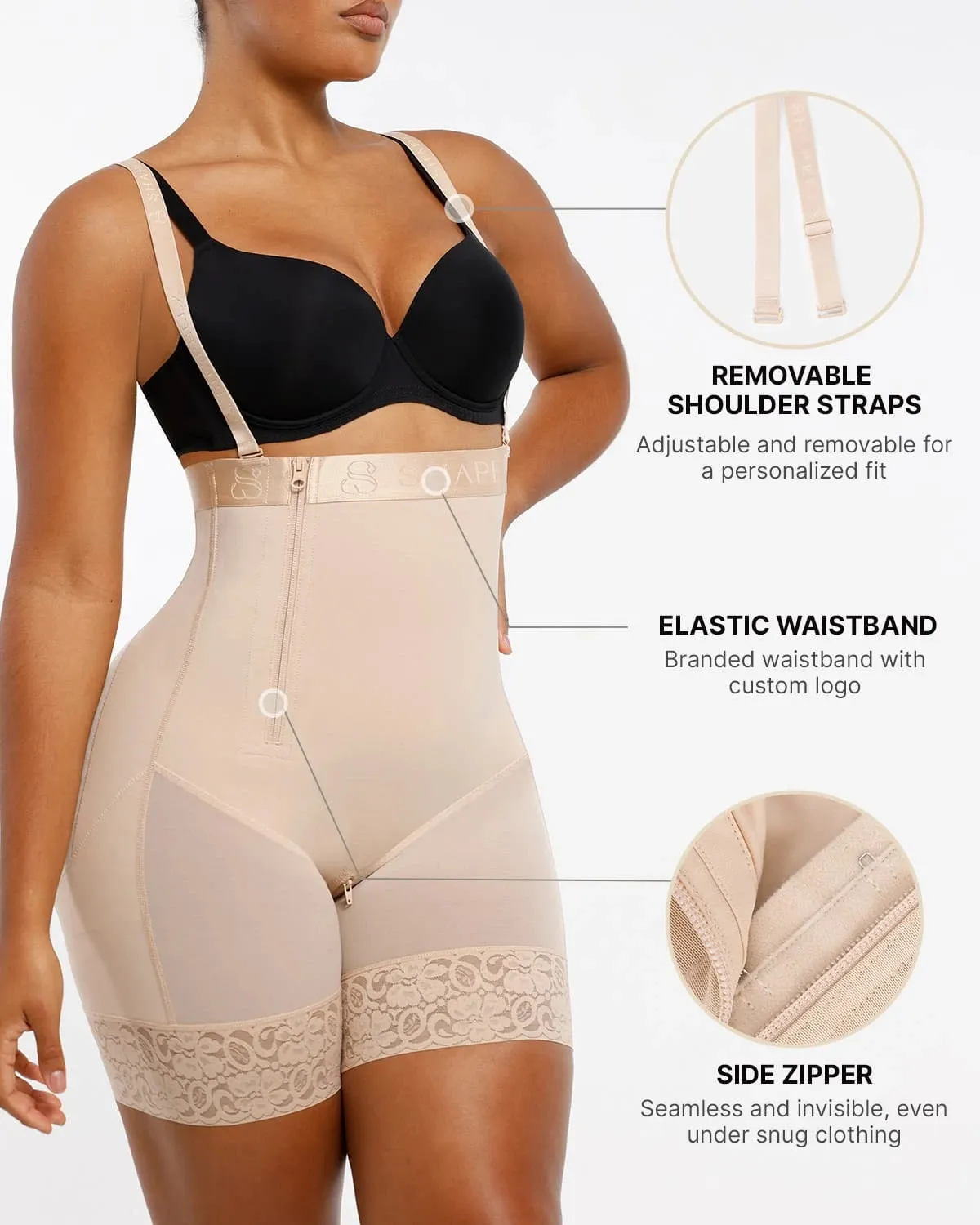 AirSlim® Postpartum Side Zipper Support Shorts