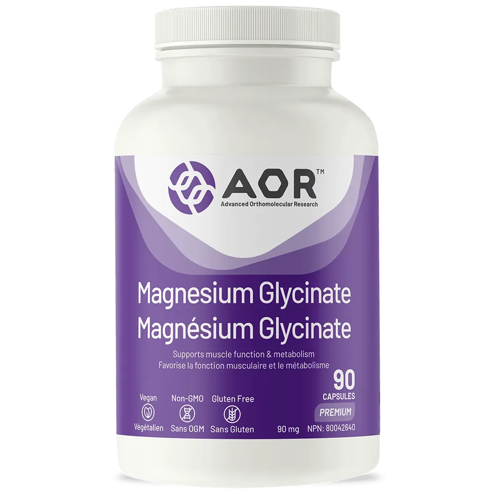 AOR Magnesium Glycinate 90mg 90 Capsules