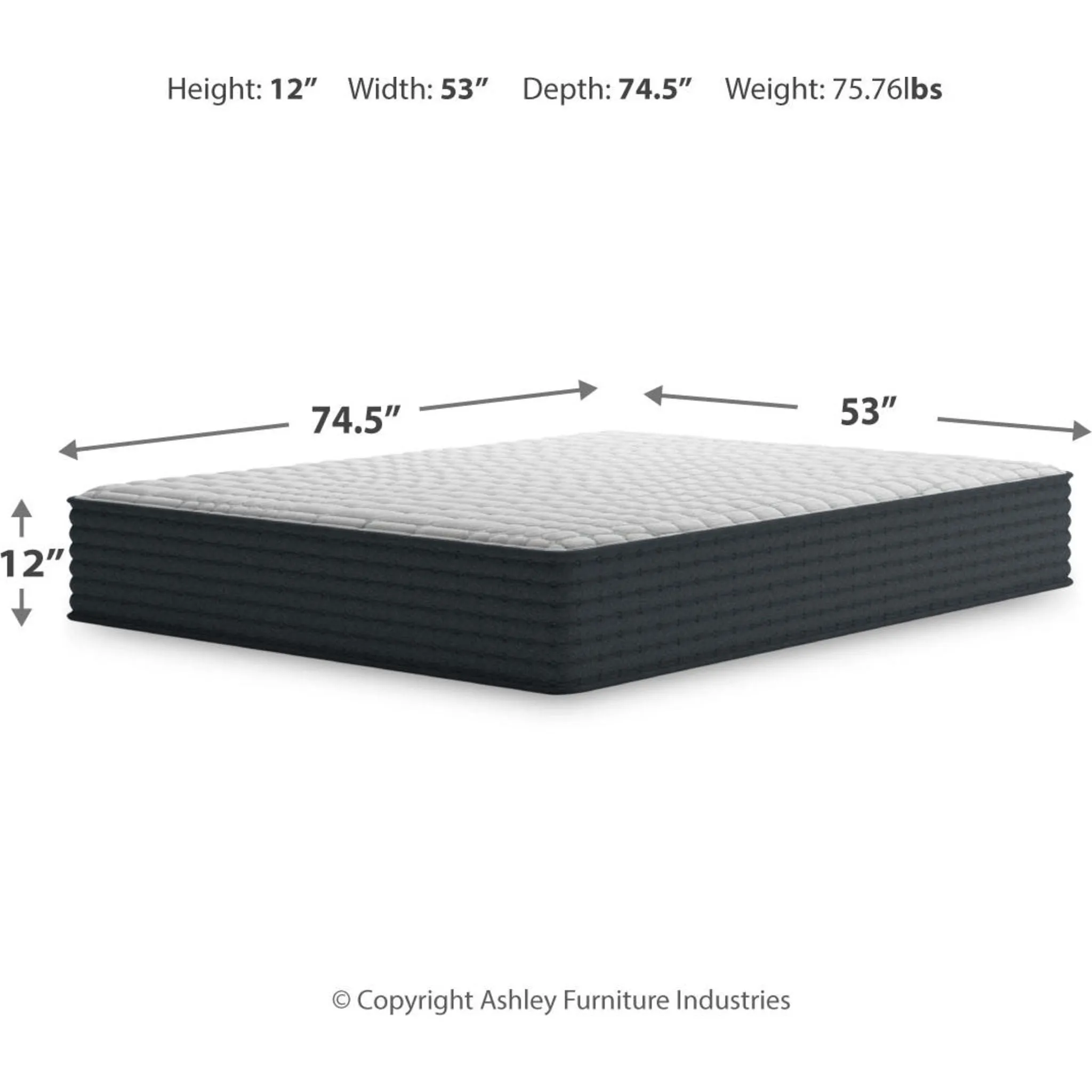 Ashley Sleep Gruve 2.0 12 Inch Hybrid