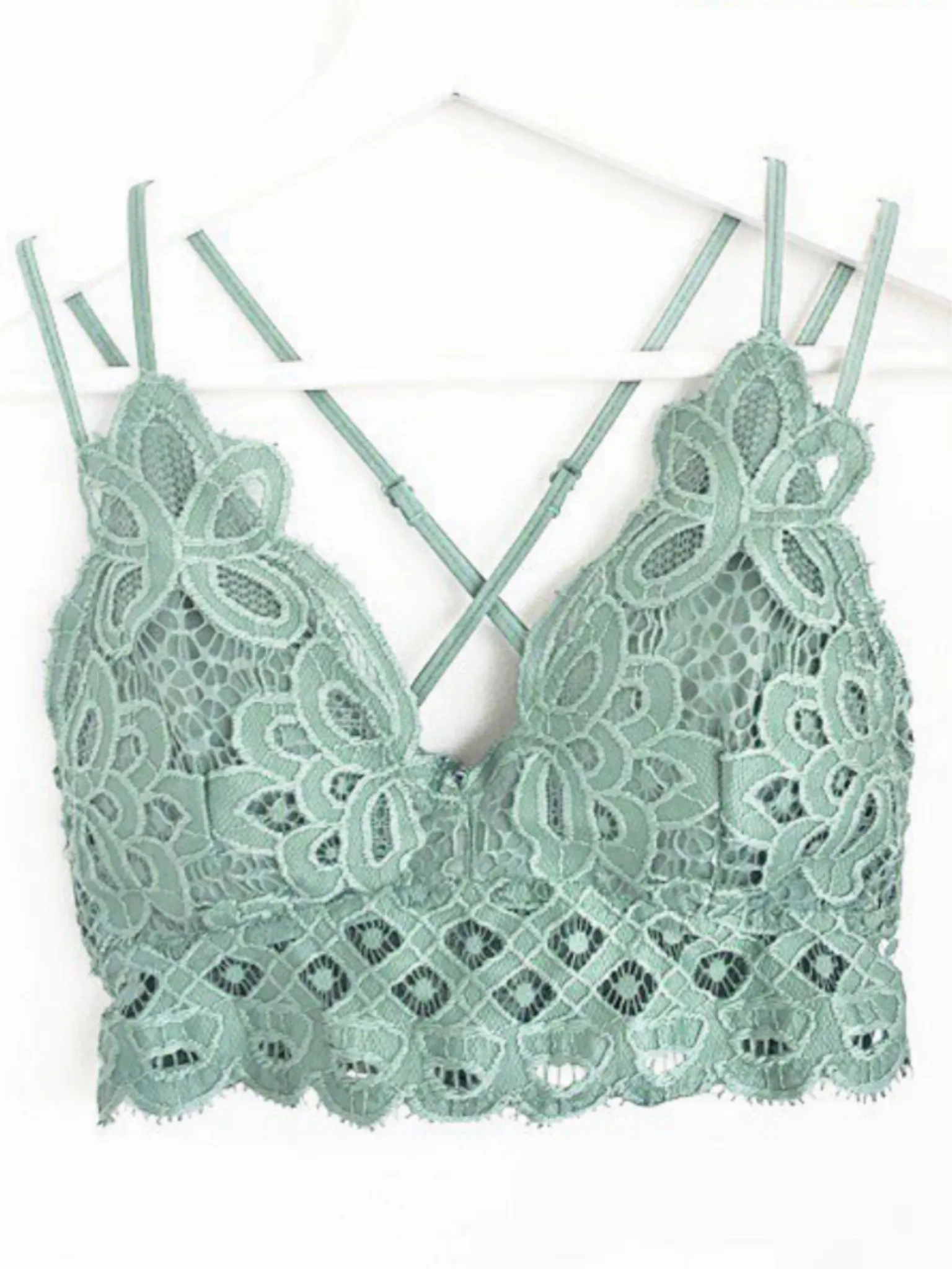 Ava Lace Bralette - Blue Surf