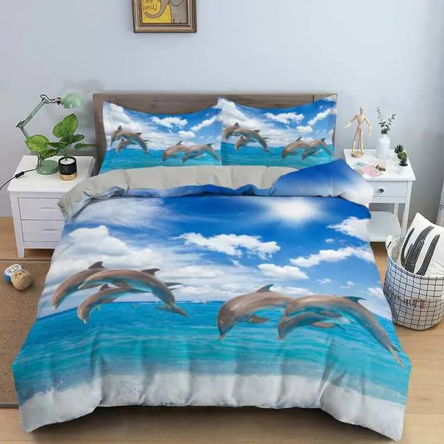 Bedding Sheet: Dolphin Pattern