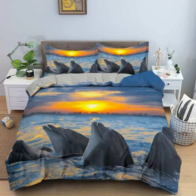 Bedding Sheet: Dolphin Pattern