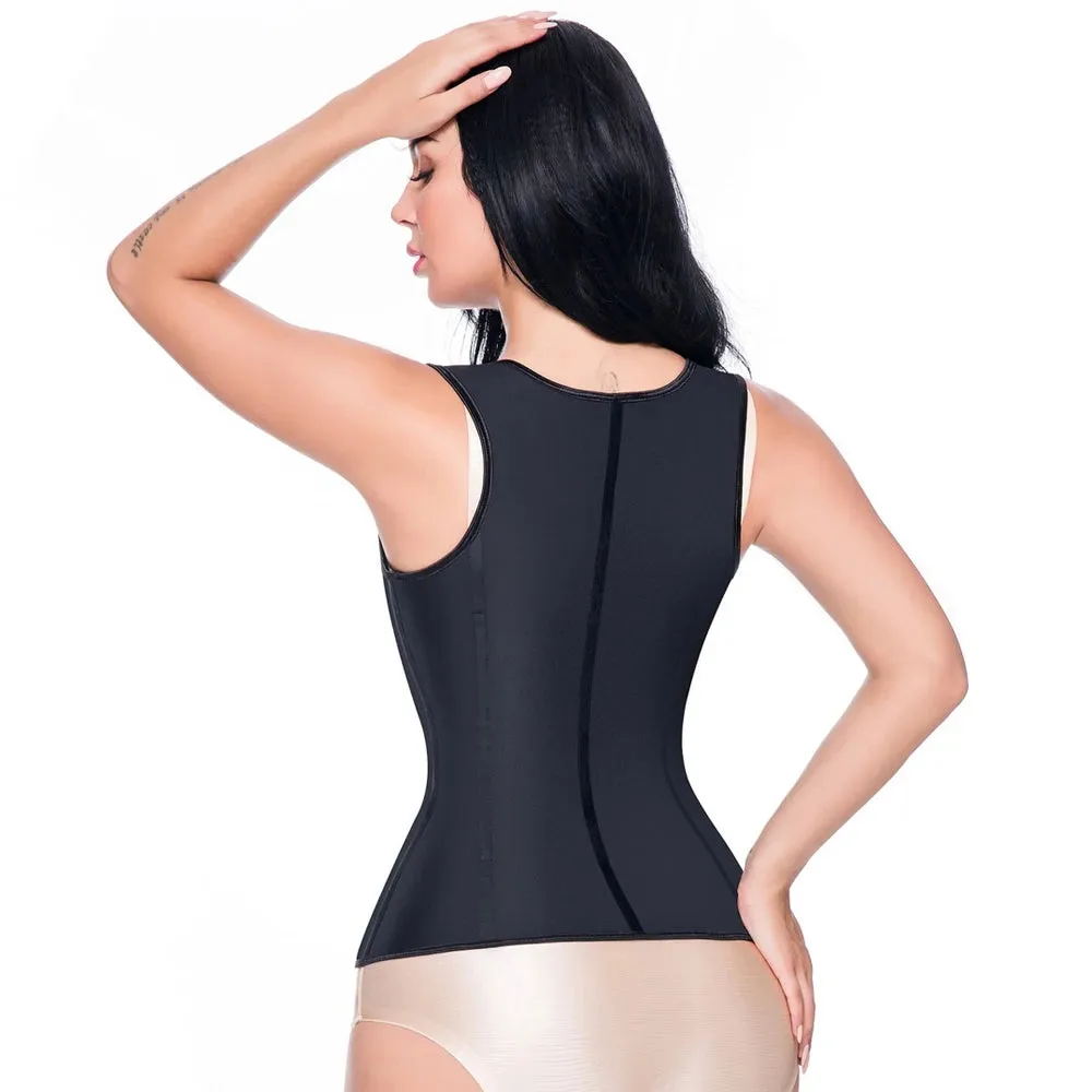 Black Latex Steel Boned Waist Trainer Corset