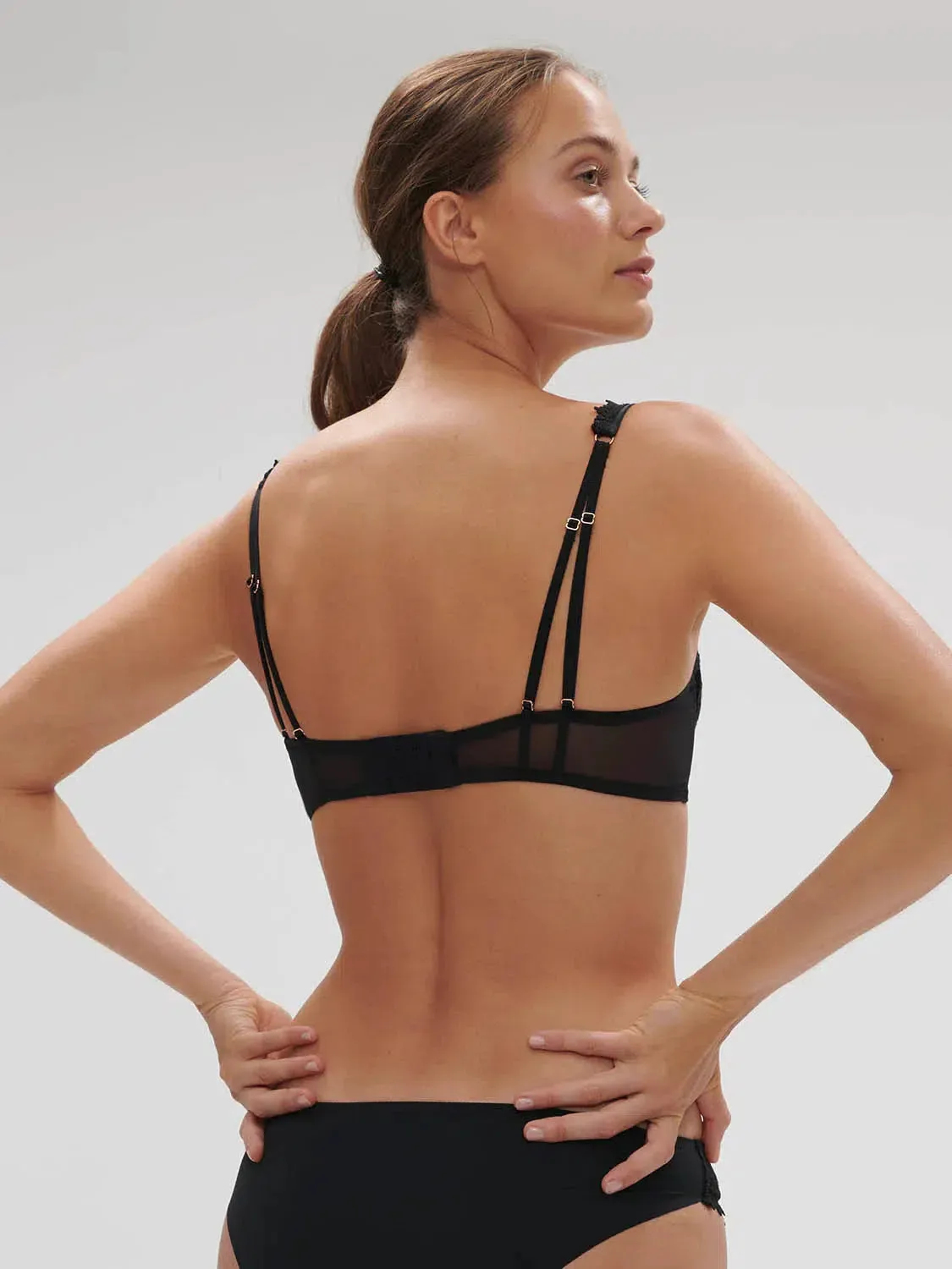 Black Mystic Sheer Demi Bra