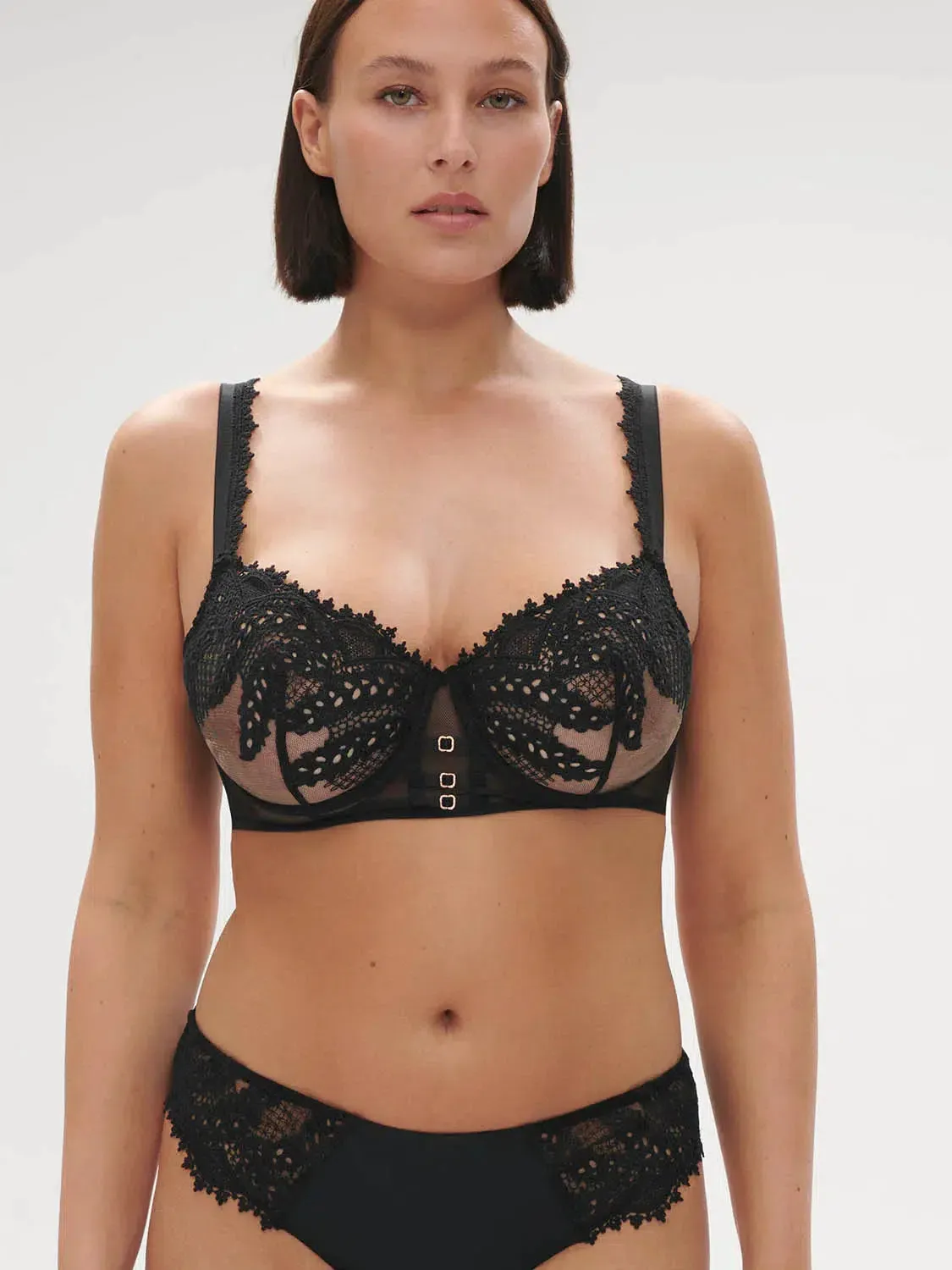 Black Mystic Sheer Demi Bra
