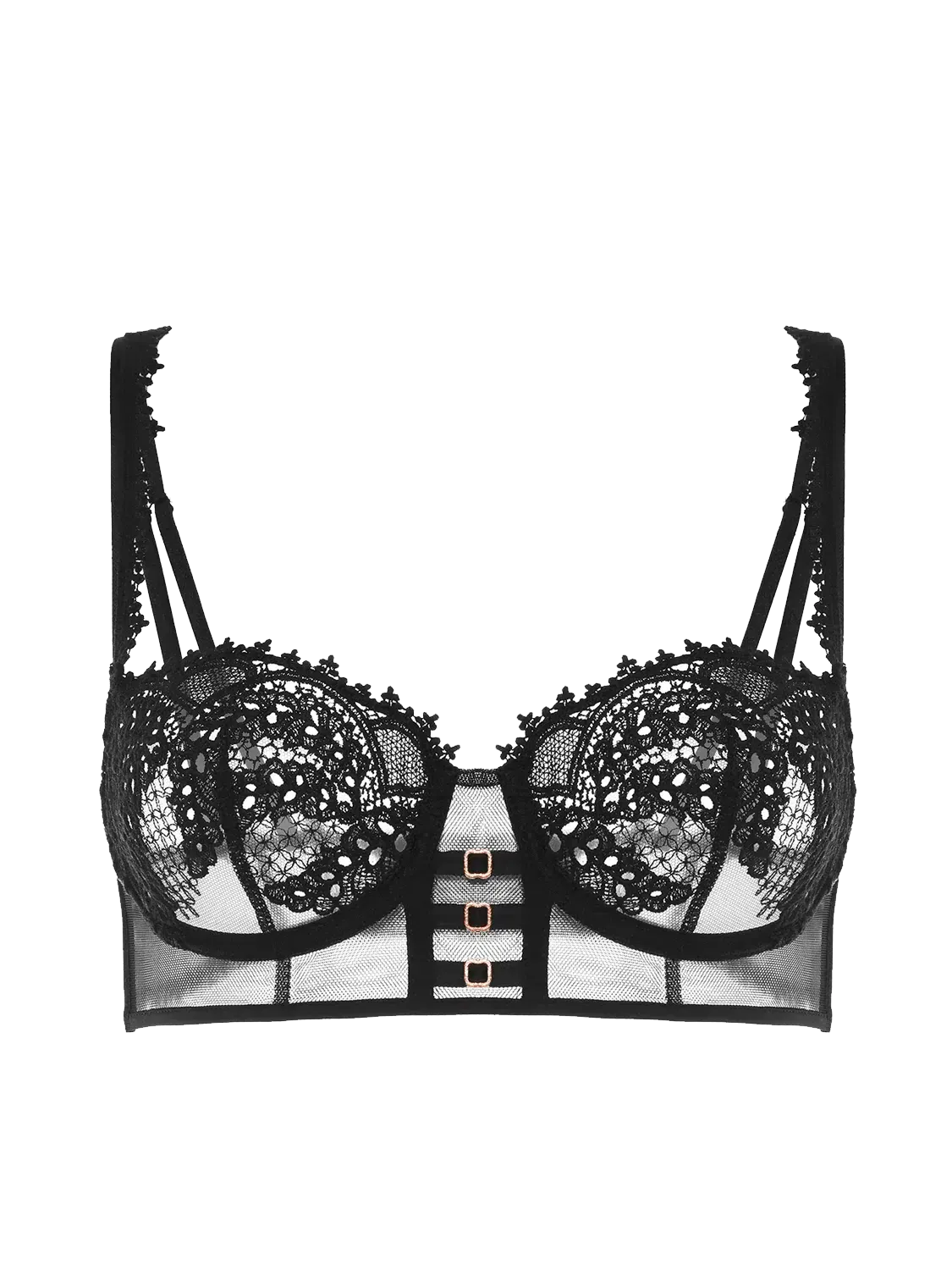 Black Mystic Sheer Demi Bra