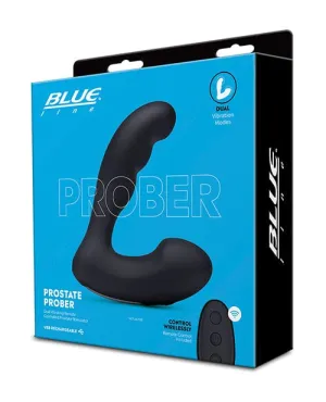 Blue Line Vibrating Prostate Prober with remote - Black