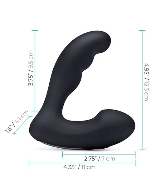 Blue Line Vibrating Prostate Prober with remote - Black