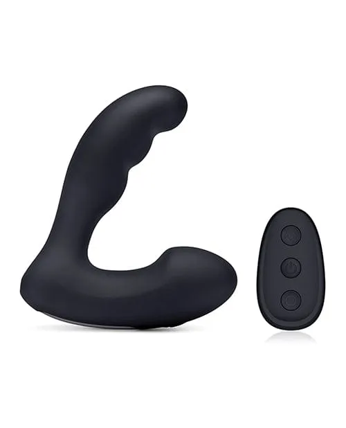 Blue Line Vibrating Prostate Prober with remote - Black