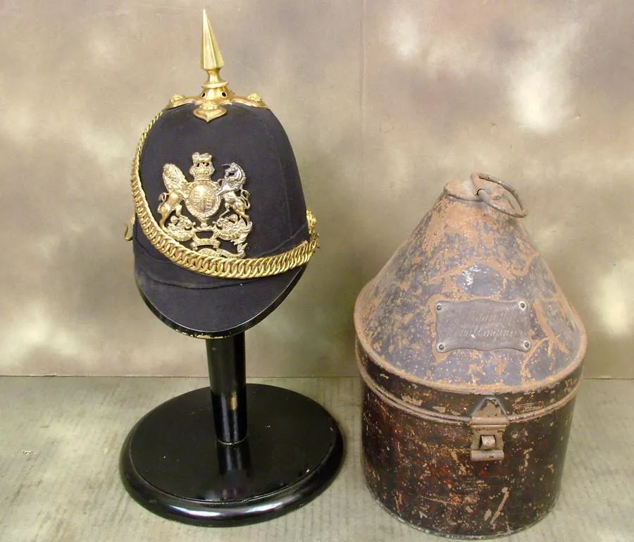 British Victorian Blue Cloth helmet: Royal Engineers, Named (One Only)