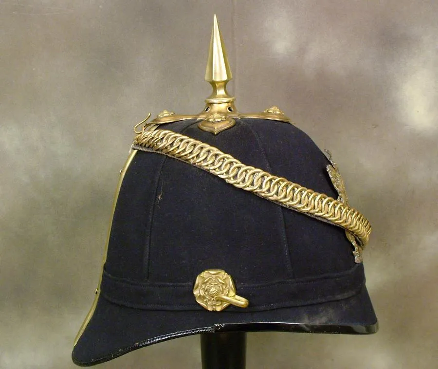 British Victorian Blue Cloth helmet: Royal Engineers, Named (One Only)