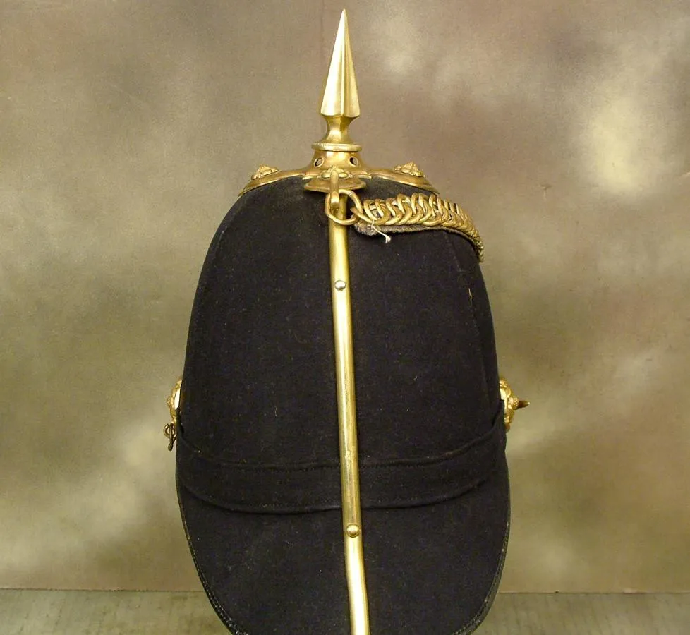 British Victorian Blue Cloth helmet: Royal Engineers, Named (One Only)