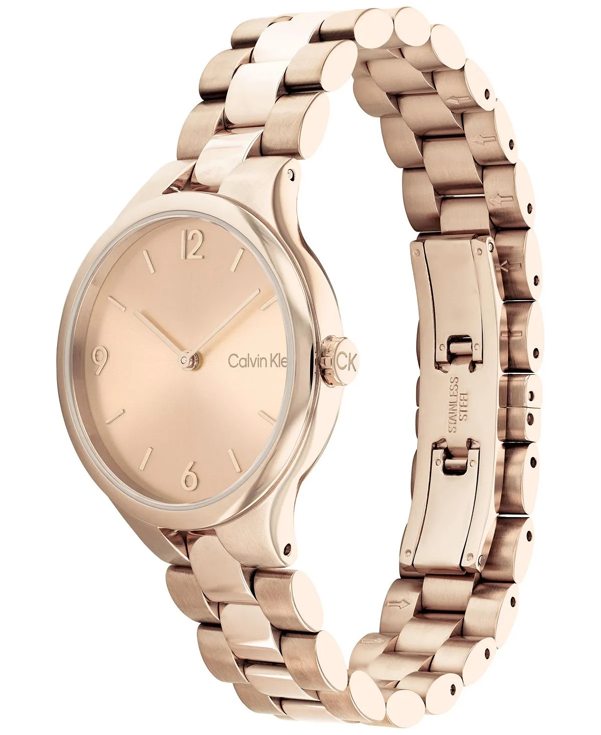 Calvin Klein 32mm gold bracelet stud watch