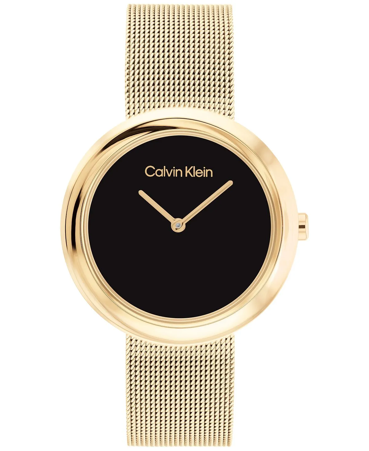 Calvin Klein 34mm Mesh Bracelet Watch Gold, Gold