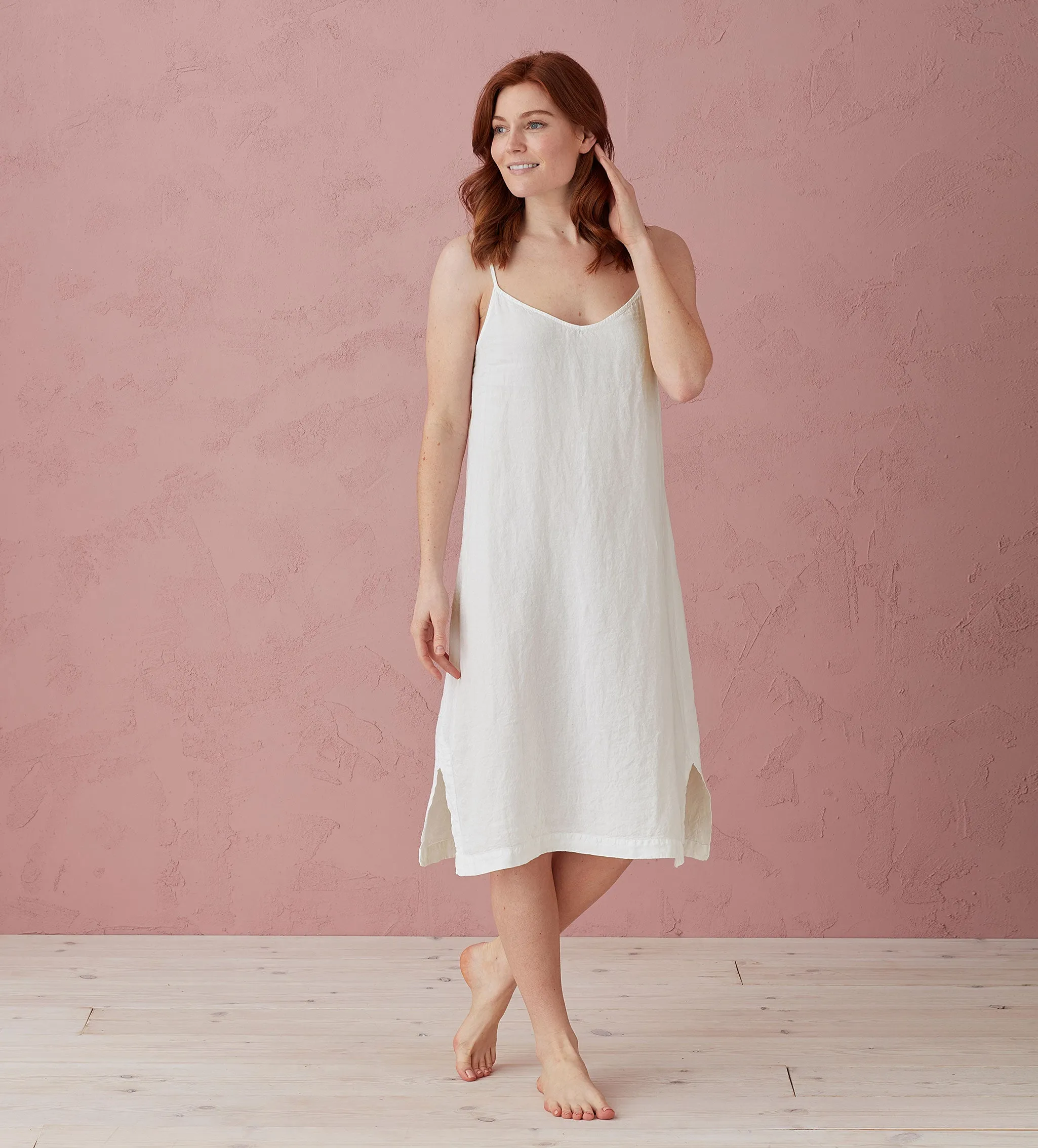 Cream 100% Linen Nightwear