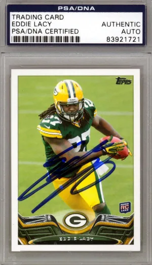 Eddie Lacy Autographed 2013 Topps Rookie Card #406 Green Bay Packers PSA/DNA #83921721