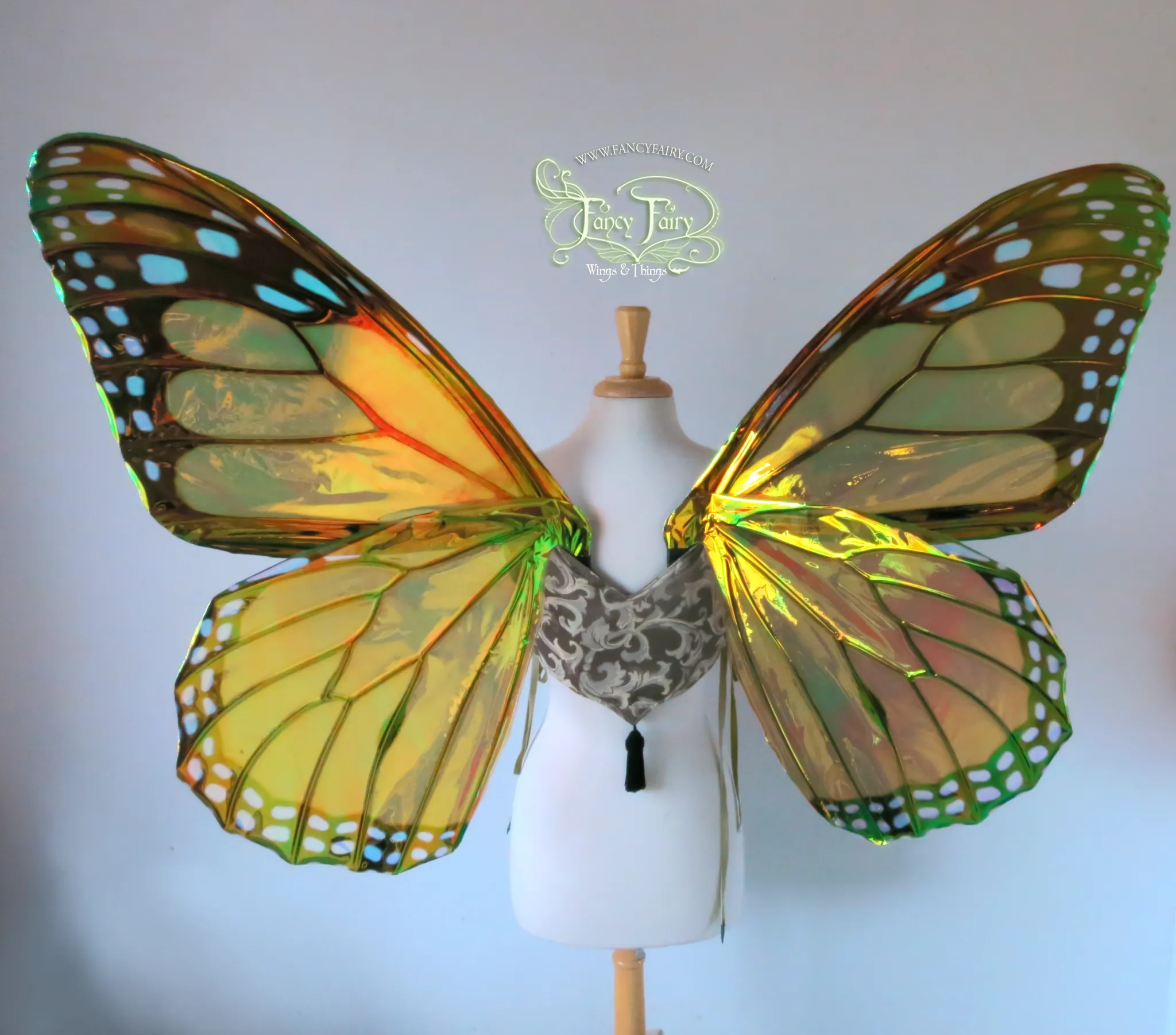 Extra Large / Giant Monarch Butterfly Iridescent Fairy Wings