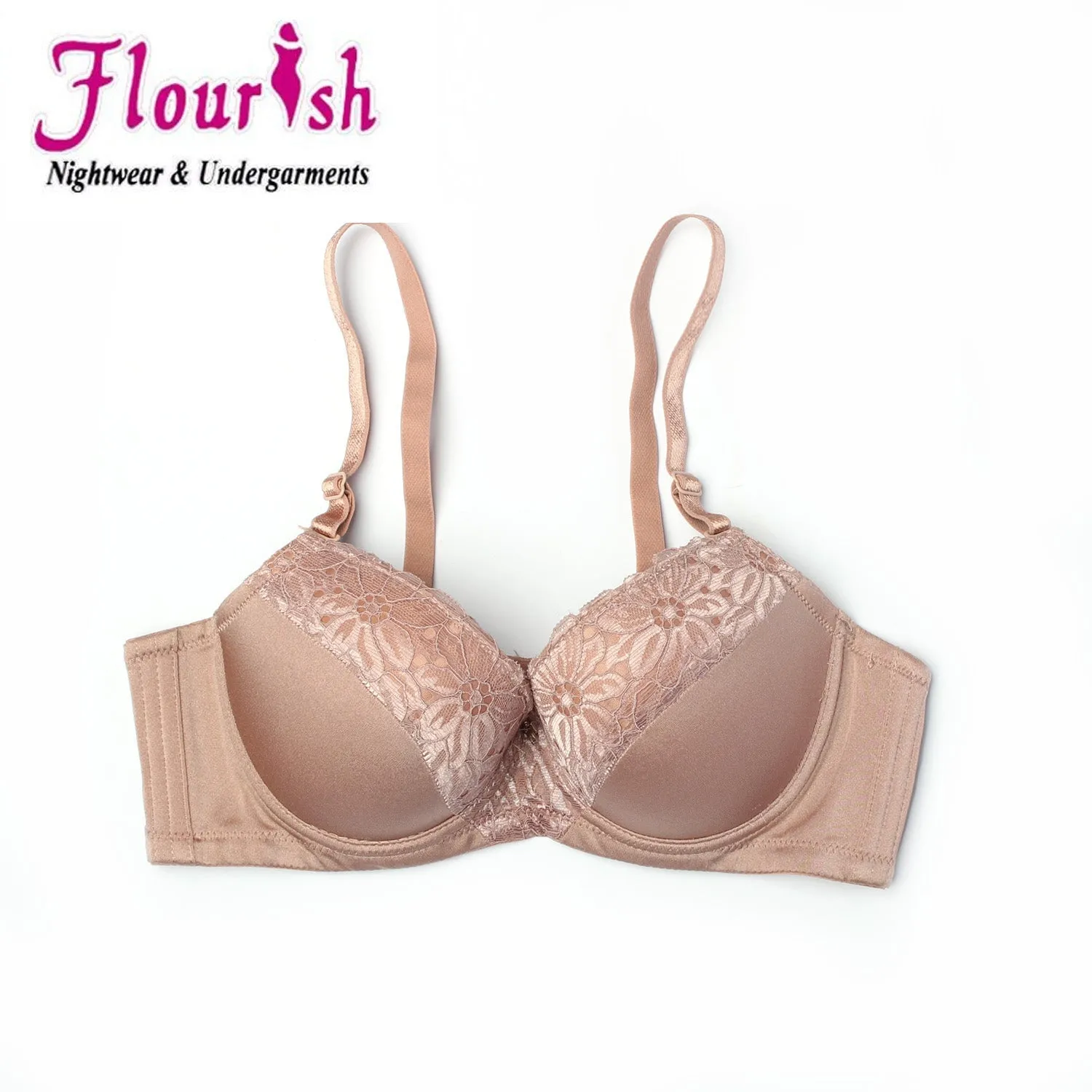 Flourish Everyday Lace Essentials Padded Wired Bra-1002