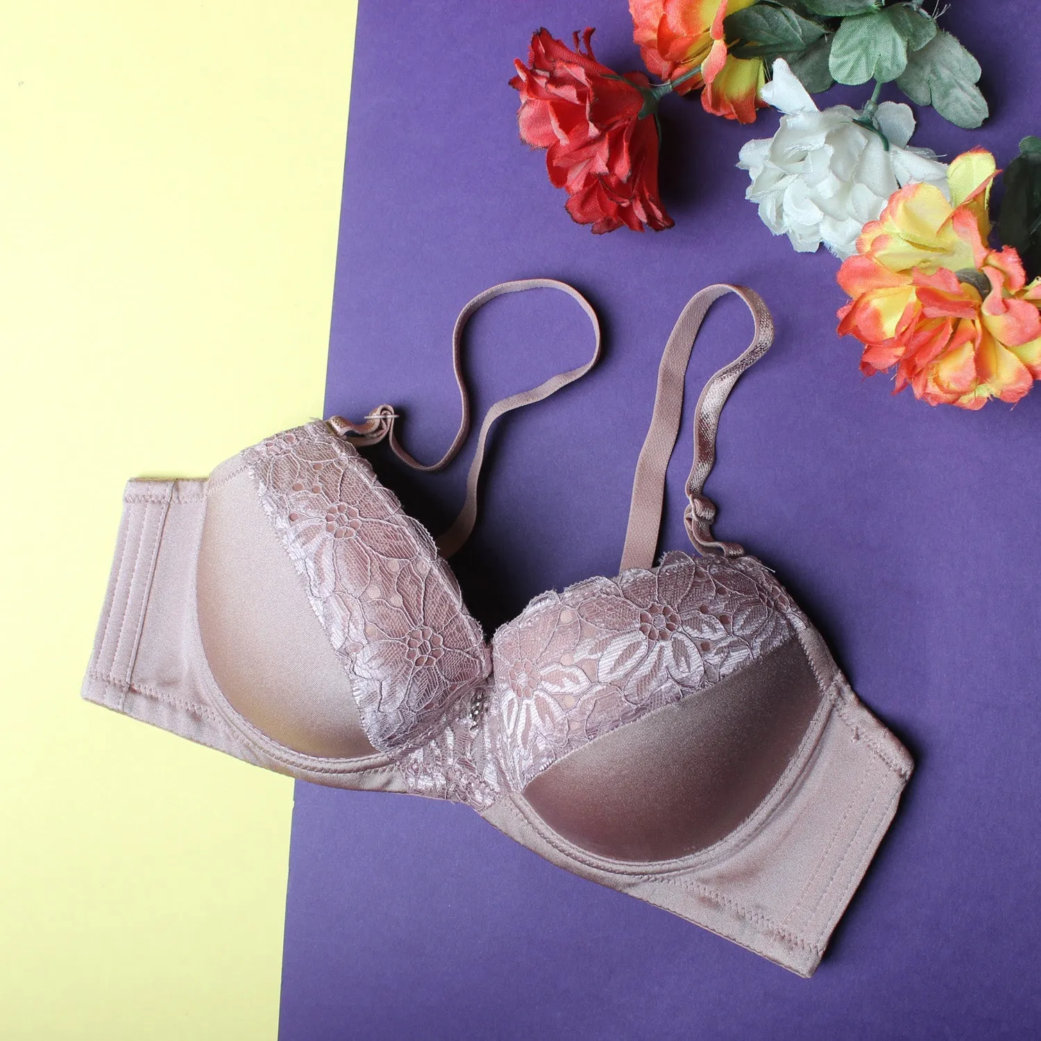 Flourish Everyday Lace Essentials Padded Wired Bra-1002