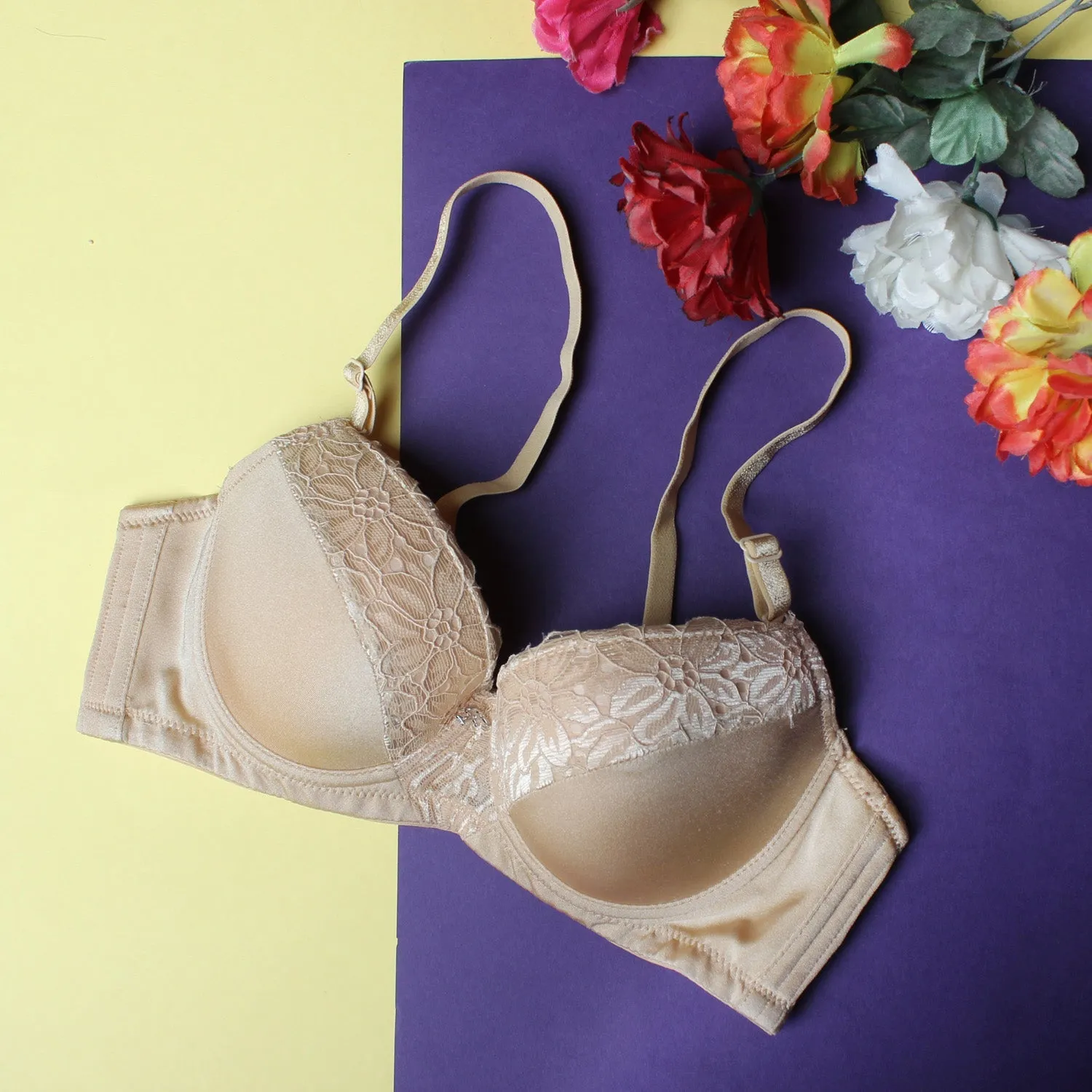 Flourish Everyday Lace Essentials Padded Wired Bra-1002