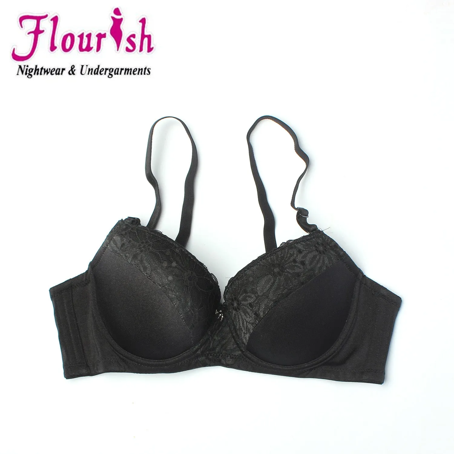 Flourish Everyday Lace Essentials Padded Wired Bra-1002