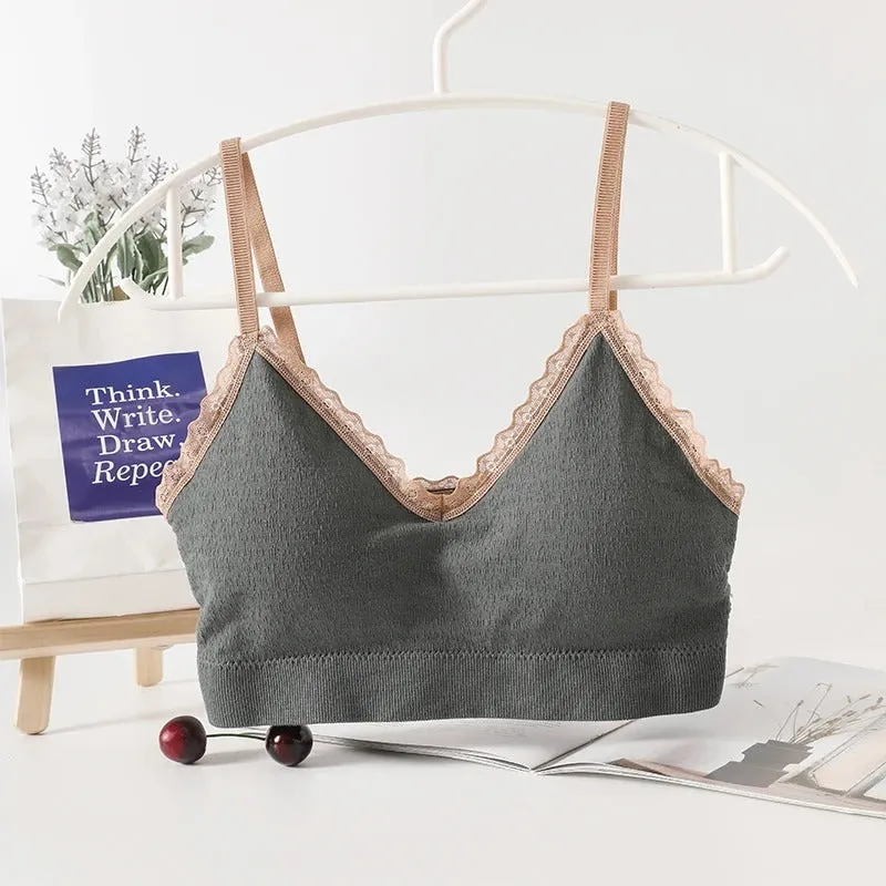 Flourish Pack Of 3 High Quality V-Neck Light Padded Sports Bra A041