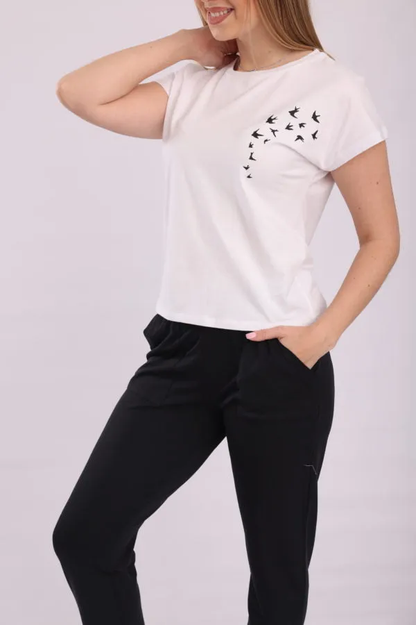 Japanese Women's Pajama Pants - White