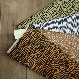 Lewis and Irene Small Things Wild Animals Tiger Print Cotton Fabric