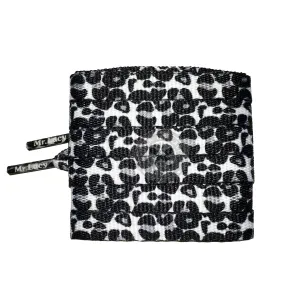 Mr Lacy Printies - White Leopard Shoelaces