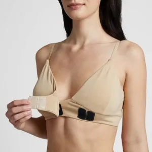 New - Slick Chicks Women's Side Fastener Adaptive Bra - Beige L