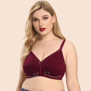 OCW Bra Wirefree Hook&Eye Uplift Classic And Sexy Design Breathable Natural Shape Bra