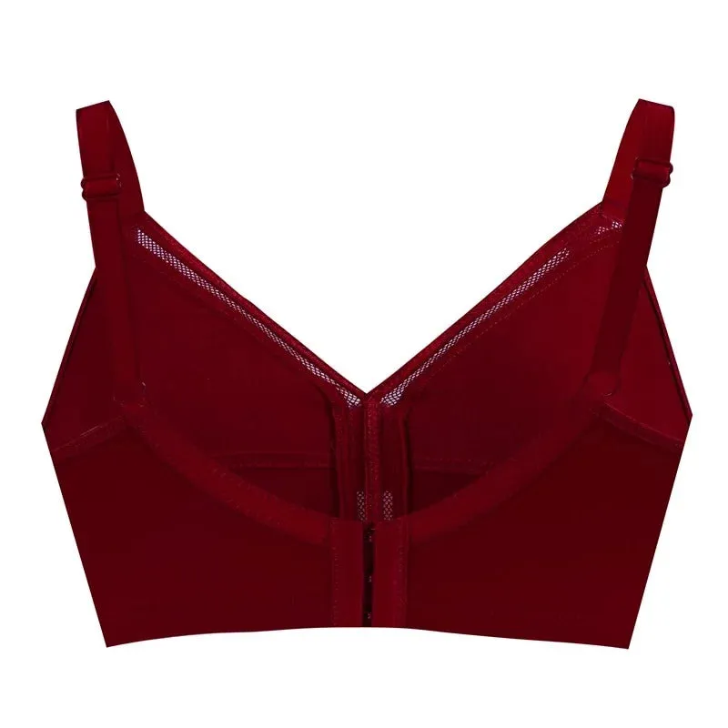 OCW Bra Wirefree Hook&Eye Uplift Classic And Sexy Design Breathable Natural Shape Bra