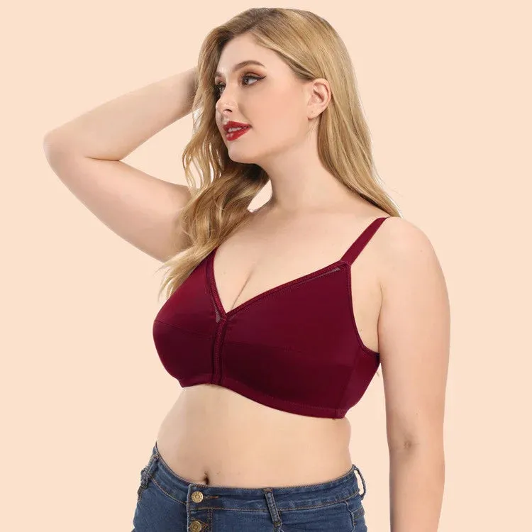 OCW Bra Wirefree Hook&Eye Uplift Classic And Sexy Design Breathable Natural Shape Bra