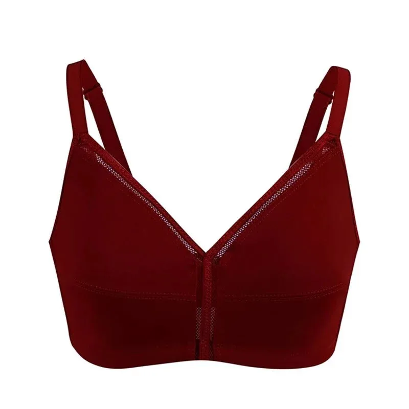 OCW Bra Wirefree Hook&Eye Uplift Classic And Sexy Design Breathable Natural Shape Bra
