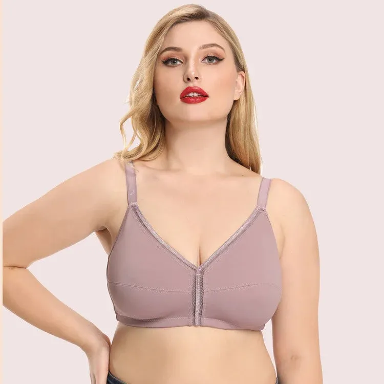 OCW Bra Wirefree Hook&Eye Uplift Classic And Sexy Design Breathable Natural Shape Bra