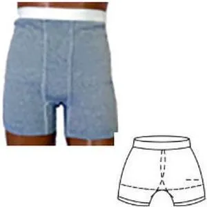 OPTIONS Men's Brief with Built-In Barrier/Support, White, Dual Stoma, X-Large 10, Hips 45" - 47"