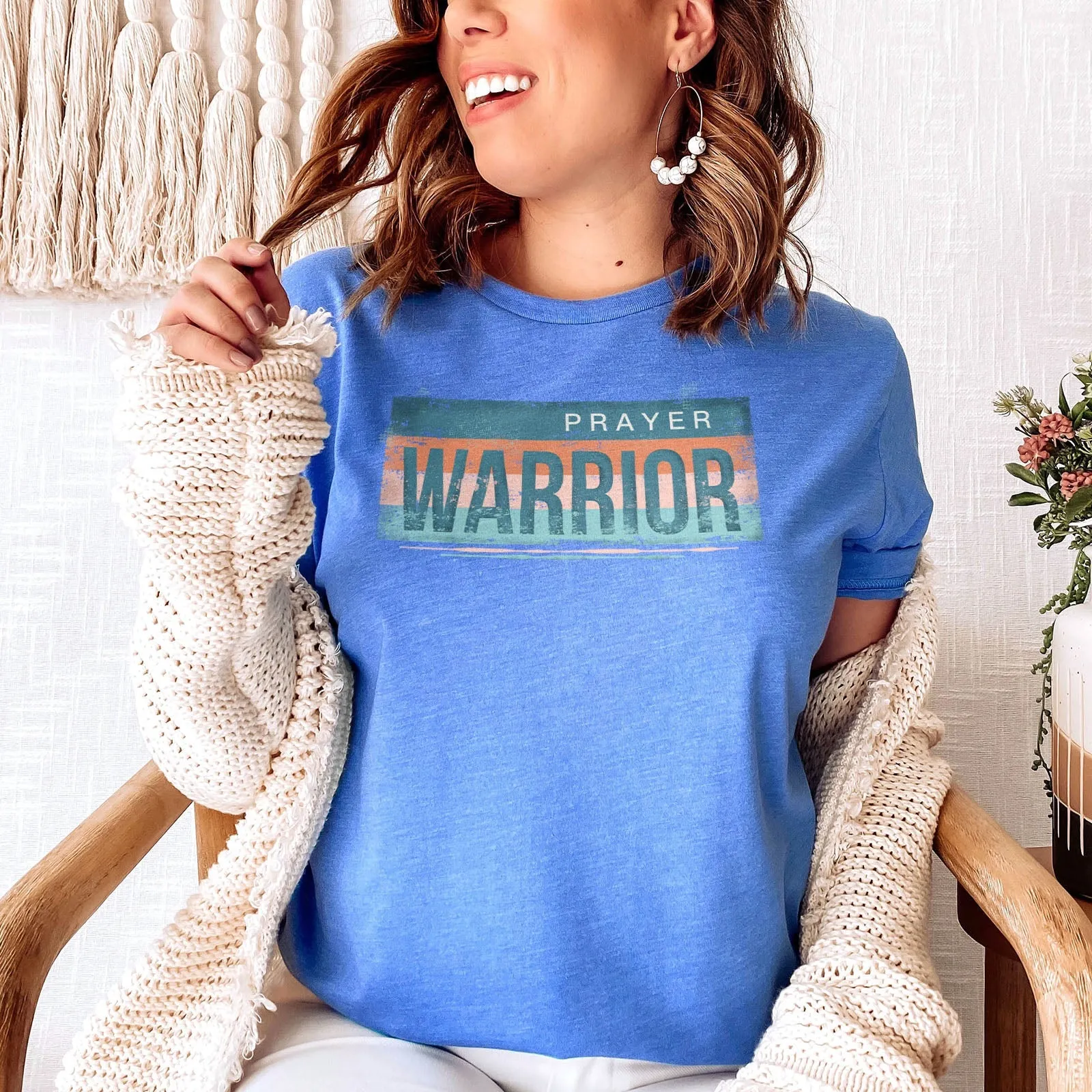 Prayer Warrior Tee Shirts For Women - Christian Shirts for Women - Religious Tee Shirts