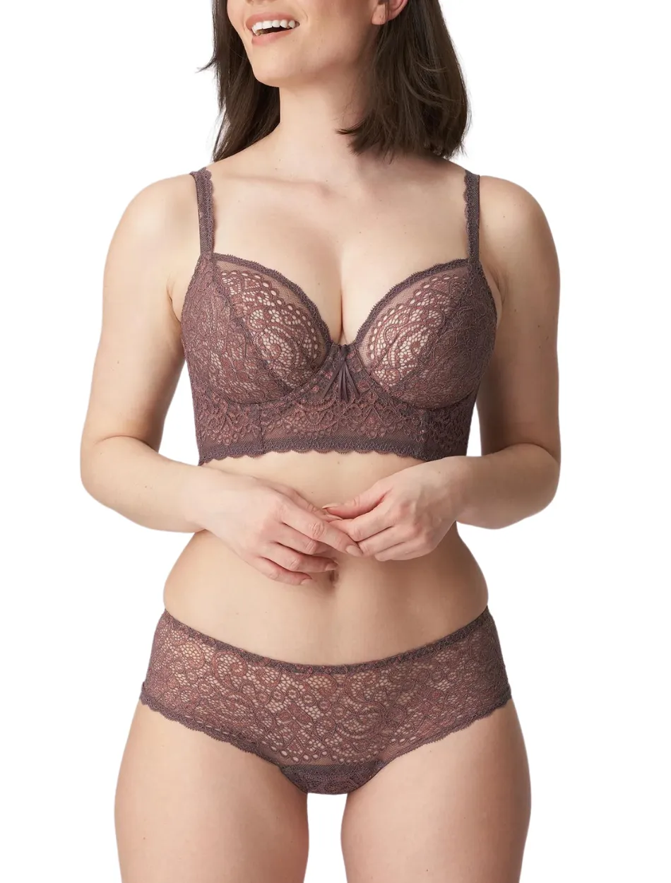 PrimaDonna Twist I Do Plunge Longline Bra Underwired, Toffee