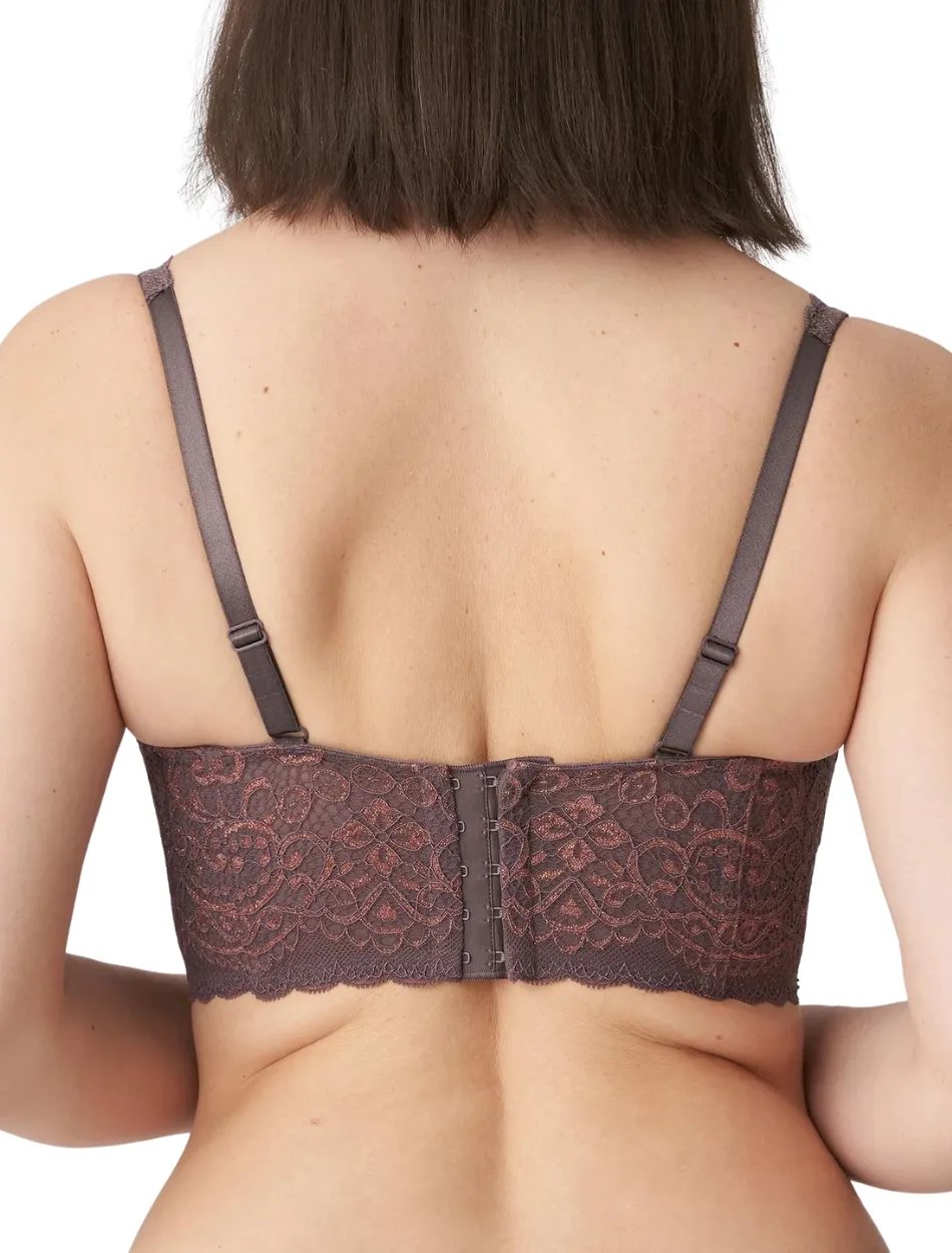 PrimaDonna Twist I Do Plunge Longline Bra Underwired, Toffee