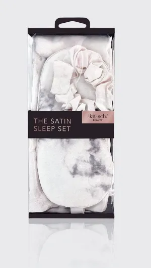 Satin Sleep Set - Soft Marble