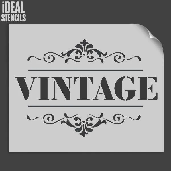 Shabby chic 'vintage' stencil