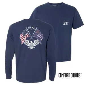 Sigma Pi Comfort Colors Navy Patriot tee
