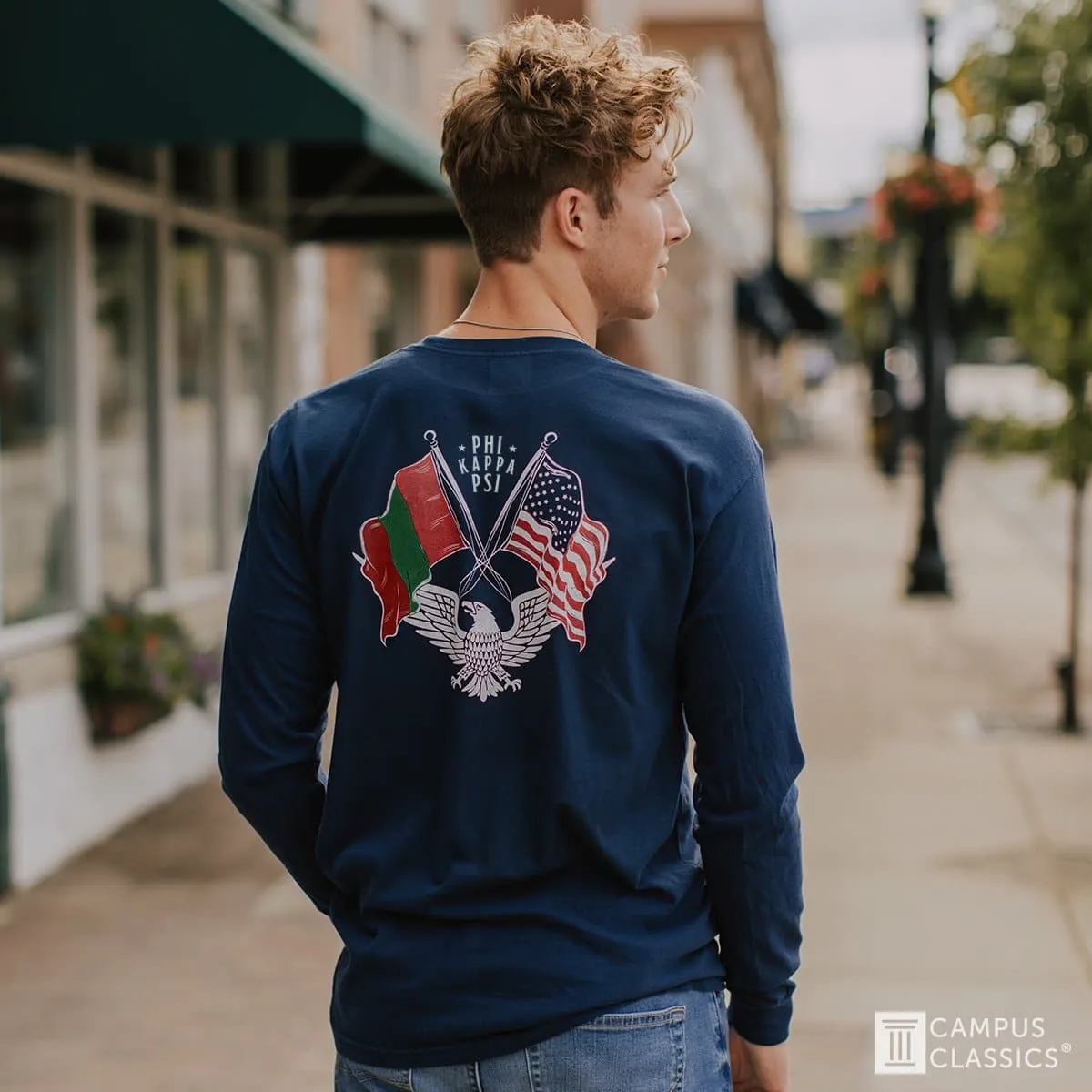 Sigma Pi Comfort Colors Navy Patriot tee