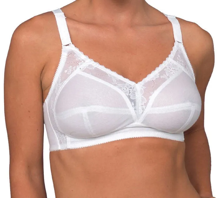 Silhouette Soft Full Cup Bra White With Optional Mastectomy Pockets