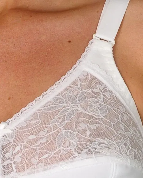 Silhouette Soft Full Cup Bra White With Optional Mastectomy Pockets