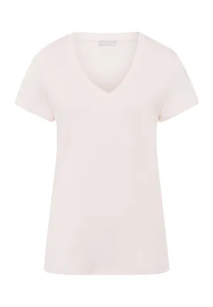Sleep And Lounge V-Neck T-Shirt | Pink Mauve 77876-1351