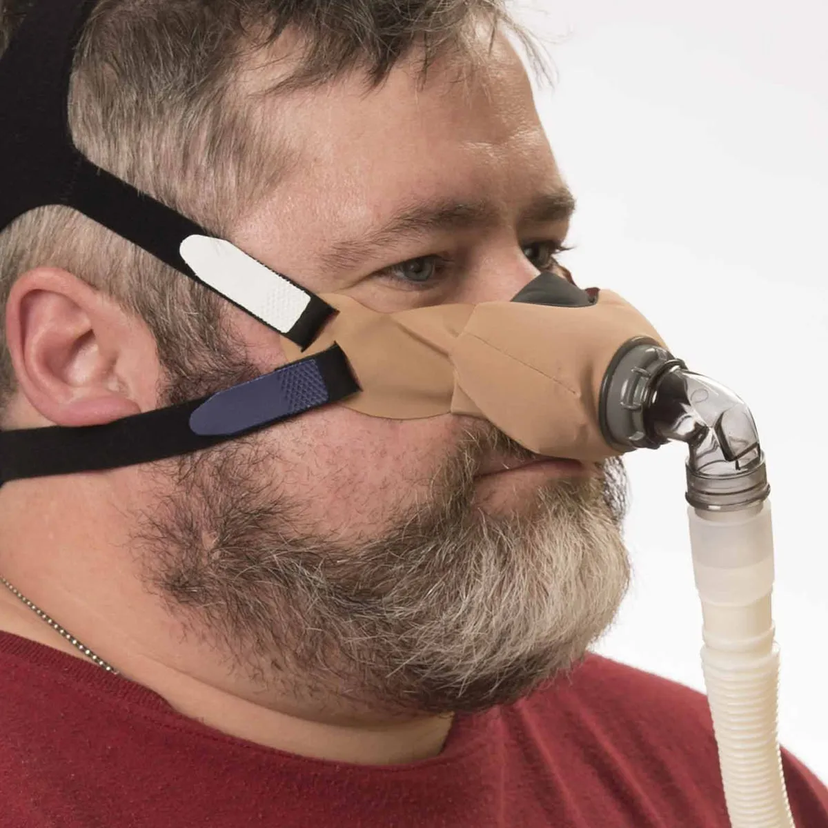SleepWeaver Elan Soft Cloth Nasal CPAP/BiPAP Mask FitPack with Headgear (Includes Free FeatherWeight Tube)