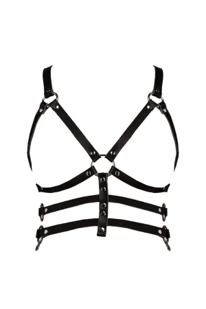 Subjection Open Leather Harness Bra